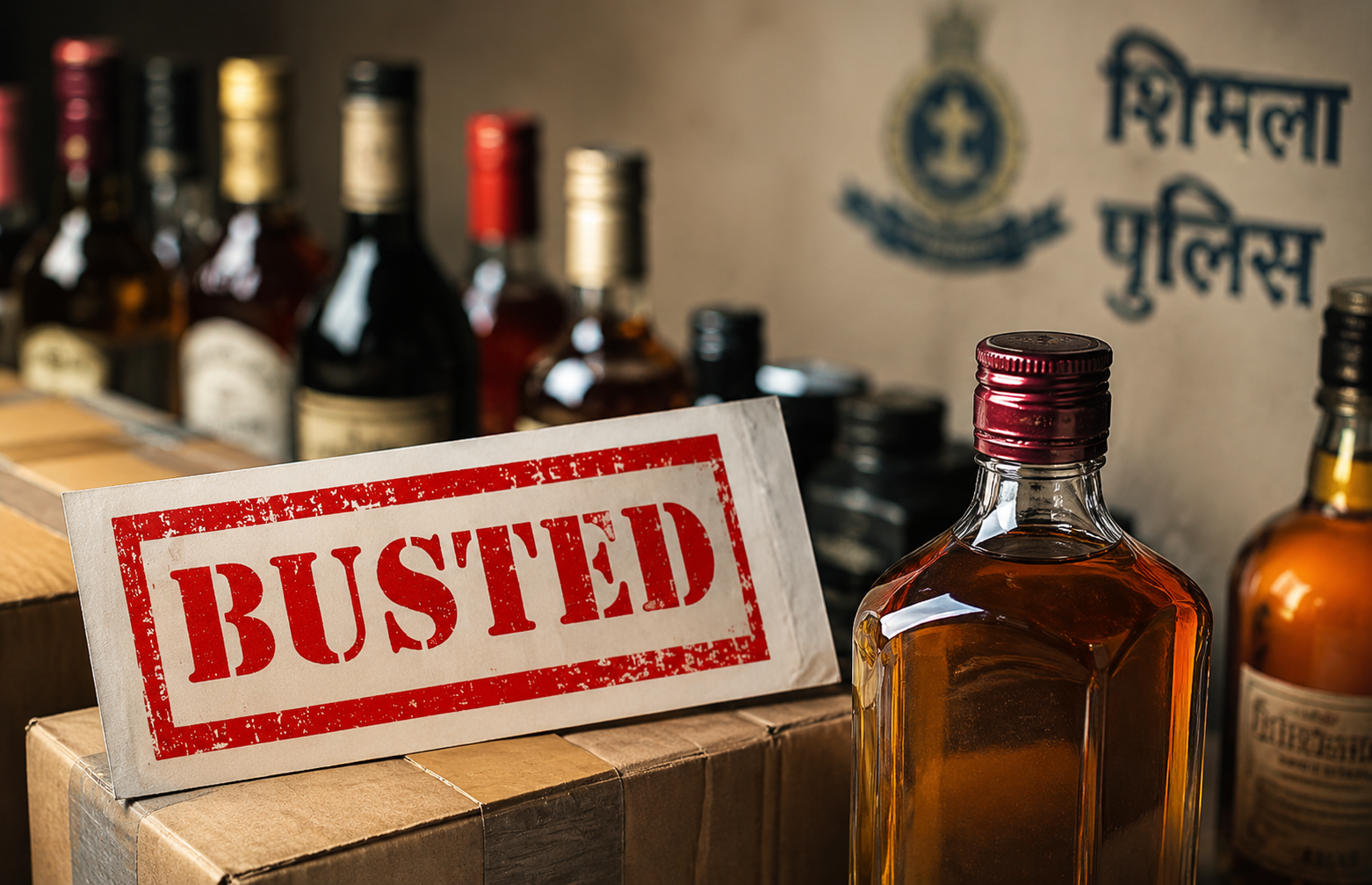 Shimla Police seize vehicle carrying illegal liquor, 30 cartons recovered