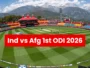 Ind vs Afg 1st ODI 2026: Dharamshala high-voltage clash today – rain threat, pitch report, probable playing 11 & key insights